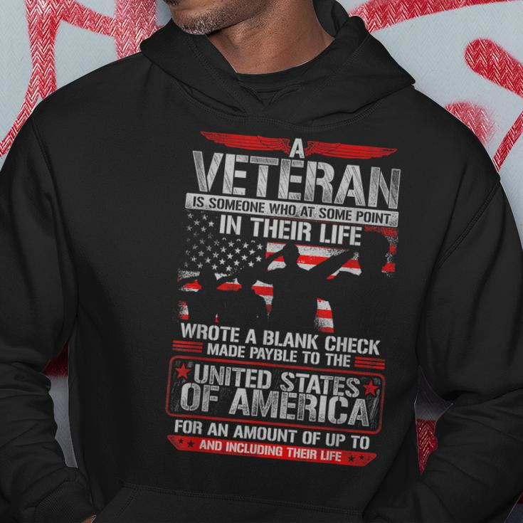 I Am Veteran Ex-Army Served Sacrificed Respect Veteran Hoodie Funny Gifts