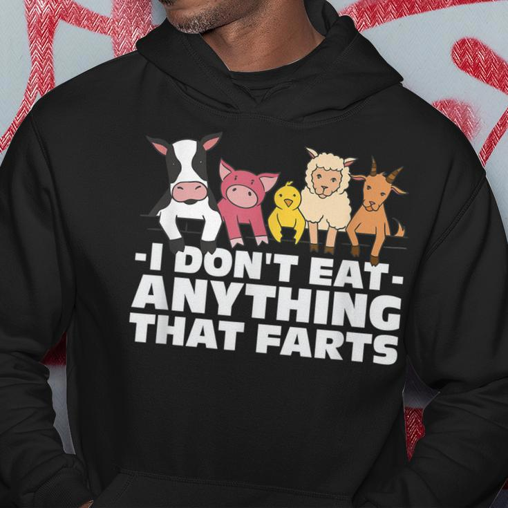 I Dont Eat Anything That Farts Funny Vegan Vegetarian Hoodie Funny Gifts