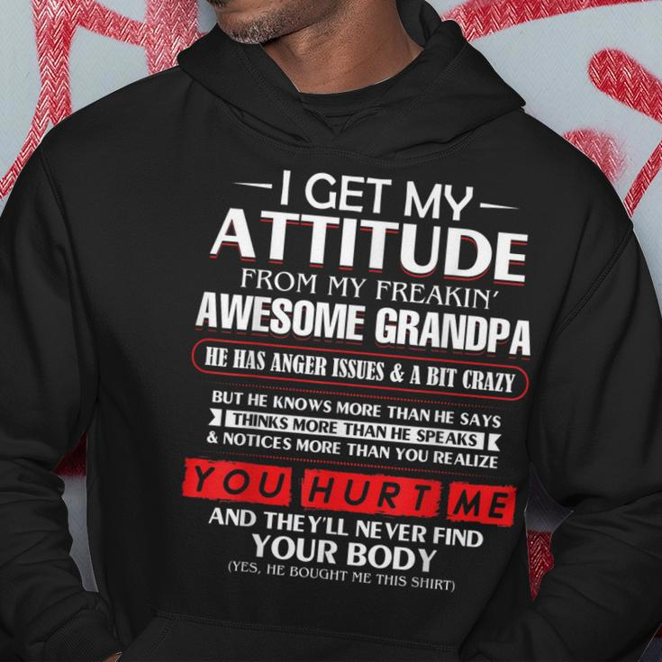 I Get My Attitude From My Freakin Awesomee Grandpa Hoodie Unique Gifts