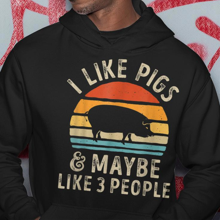 I Like Pigs And Maybe Like 3 People Pig Lover Farm Gifts Hoodie Funny Gifts