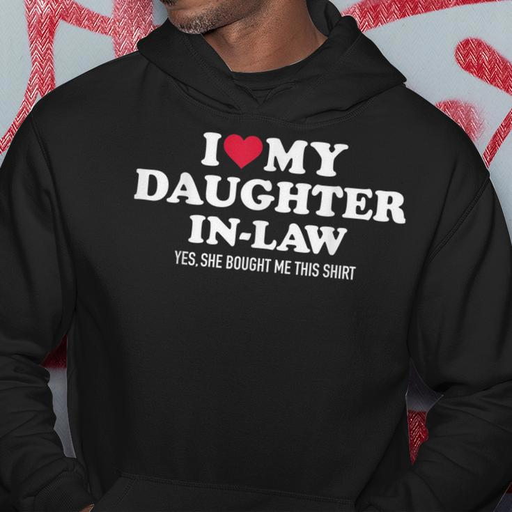 I Love Daughterinlaw For Fatherinlaw Hoodie Unique Gifts