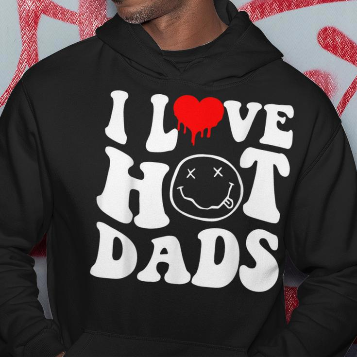I Love Hot Dad Trending Hot Dad Joke I Heart Hot Dads Hoodie Unique Gifts