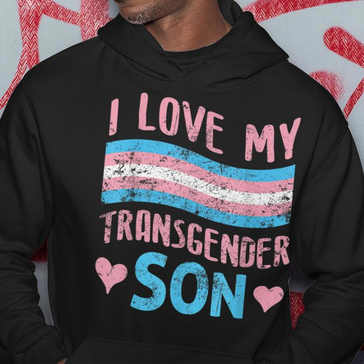 I Love My Transgender Son Transsexual Trans Parents Dad Hoodie Unique Gifts