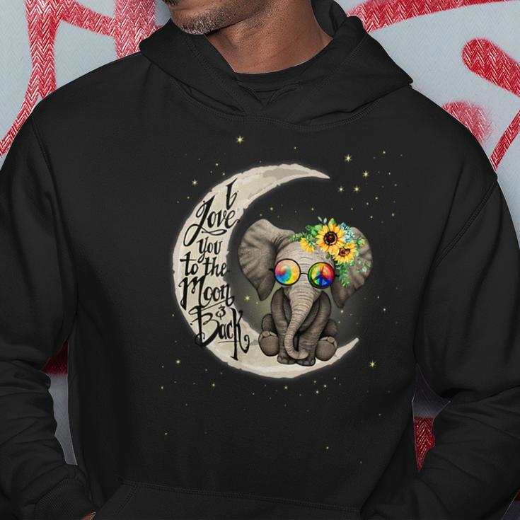 I Love You To The Moon And Back Elephant Moon Back  Hoodie Personalized Gifts