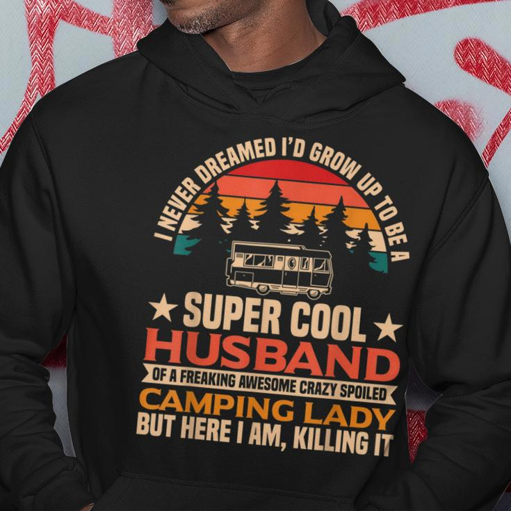 I Never Dreamed Id Grow Up To Be A Husband Of Camping Lady Hoodie Personalized Gifts