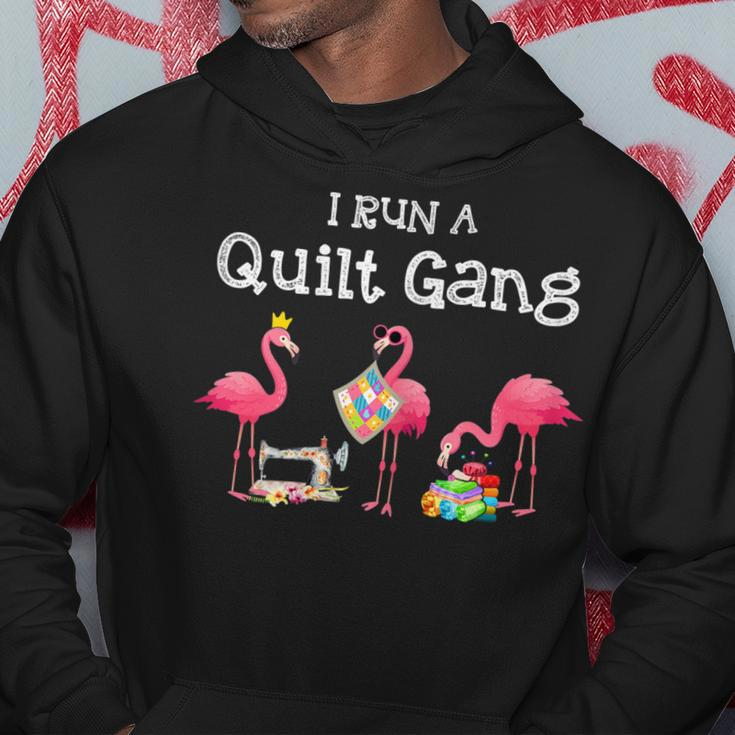 I Run A Quilt Gang Funny Quilting Hoodie Unique Gifts
