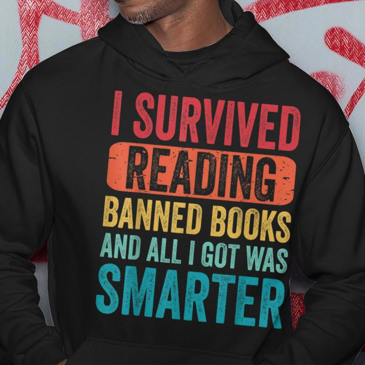I Survived Reading Banned Books Bookaholic Book Lovers Funny Hoodie Unique Gifts
