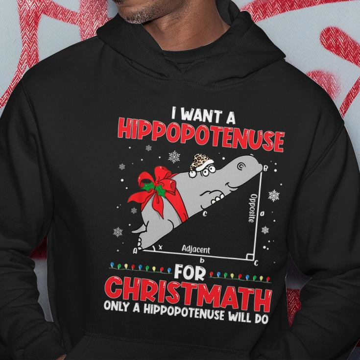 I Want A Hippopotenuse For Christmath Math Teacher Christmas Tshirt Hoodie Unique Gifts
