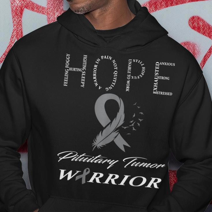 I Wear Gray For Pituitary Tumor Awareness Warrior Hoodie Unique Gifts