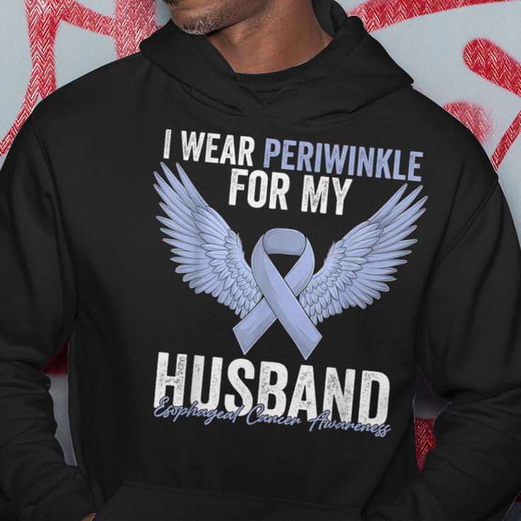 I Wear Periwinkle For My Husband Esophageal Cancer Awareness Hoodie Unique Gifts