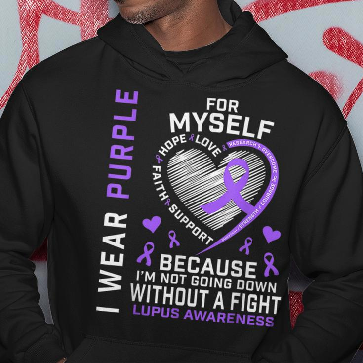 I Wear Purple For Myself Lupus Awareness Warriors Fighters Hoodie Unique Gifts