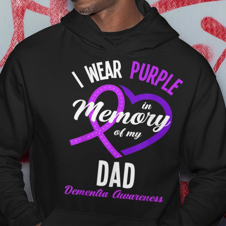 I Wear Purple In Memory For My Dad Dementia Awareness Hoodie Unique Gifts