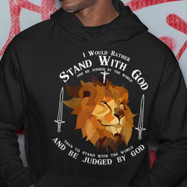 I Would Rather Stand With God Knight Templar Jesus Religion Hoodie Funny Gifts