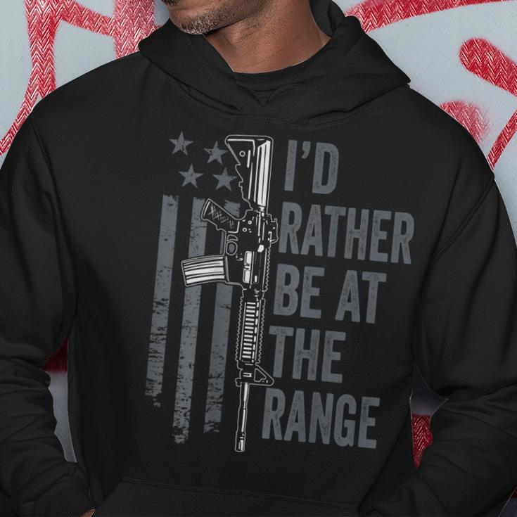 Id Rather Be At The Gun Range - Funny Guns Owner On Back Hoodie Funny Gifts