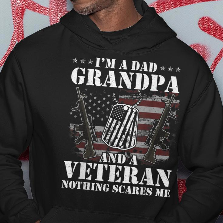 Im A Dad Grandpa And A Veteran Nothing Scares Me Vintage Hoodie Funny Gifts