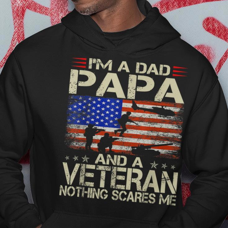 Im A Dad Papa And Veteran Fathers Day Funny Retro Hoodie Unique Gifts
