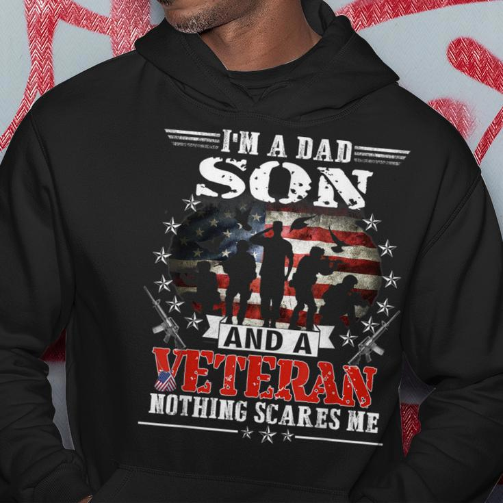 Im A Dad Son Veteran Memorial Day Funny Patrioitc Mens Hoodie Funny Gifts