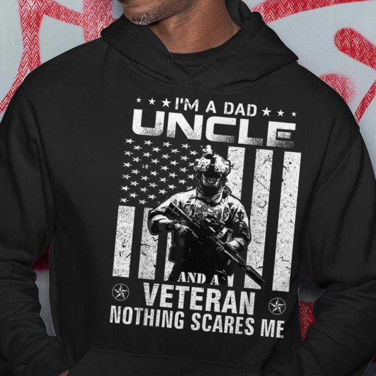 Im A Dad Uncle Veteran Nothing Scares Me Fathers Day Gift Men Hoodie Graphic Print Hooded Sweatshirt Funny Gifts