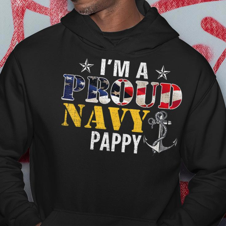 Im A Proud Navy Pappy American Flag Military Gift Veteran Hoodie Unique Gifts