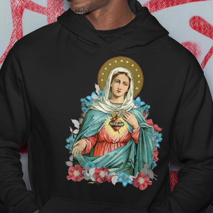 Immaculate Heart Of Mary Our Blessed Mother Catholic VintageHoodie Unique Gifts