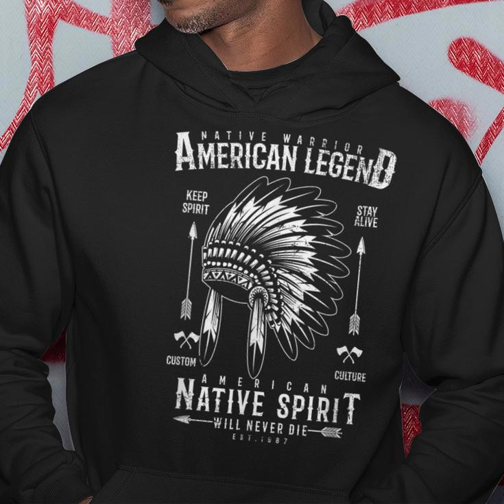 Indianer Krieger Amerikanische Legende Indianer Hoodie Lustige Geschenke