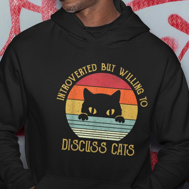 Introverted But Willing To Discuss CatsShirts Hoodie Unique Gifts
