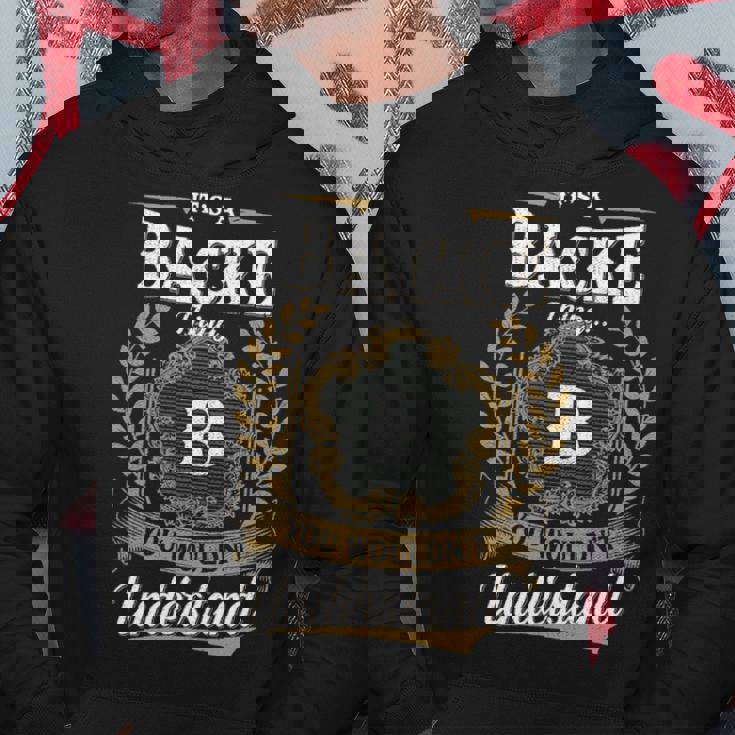 Its A Backe Thing You Wouldnt Understand Shirt Backe Family Crest Coat Of Arm Hoodie Personalized Gifts