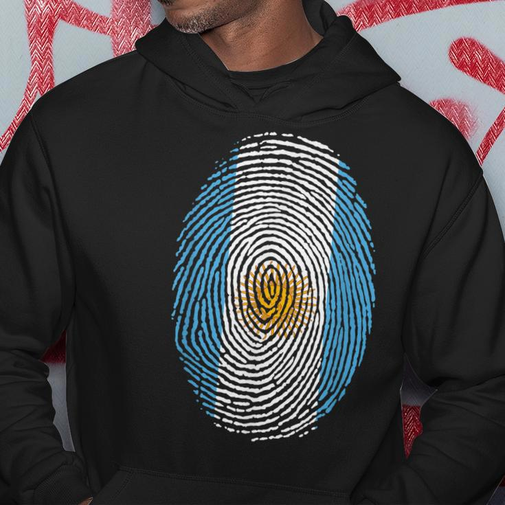 Its In My Dna Fingerprint Argentina Flag Pride Sun Of May Men Hoodie Graphic Print Hooded Sweatshirt Funny Gifts