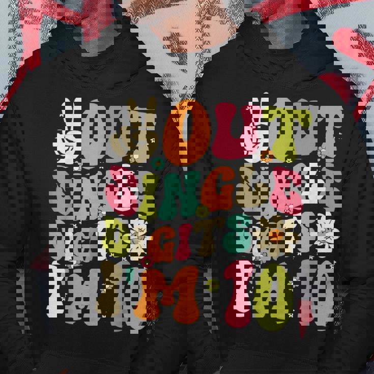 Its My 10Th Birthday Peace Out Single Digits Im 10 Year Old Hoodie Unique Gifts