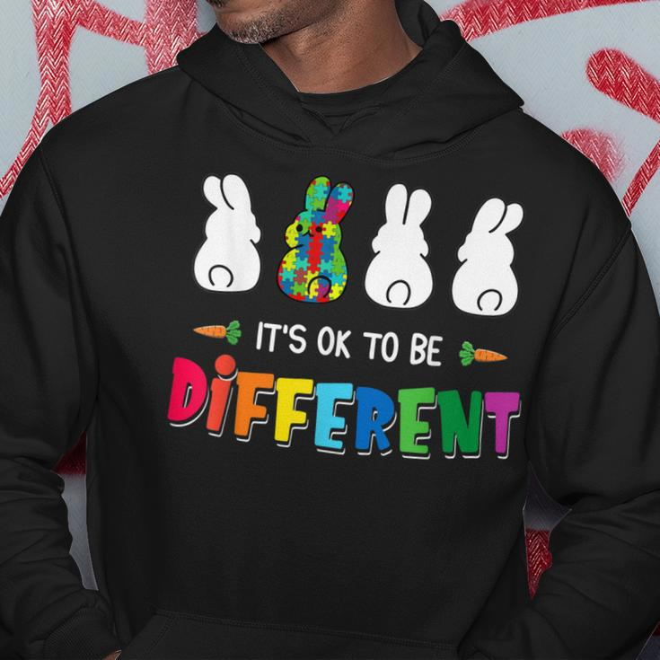 Its Ok To Be Different Bunny Rabbit Autism Awareness Outfit Hoodie Unique Gifts