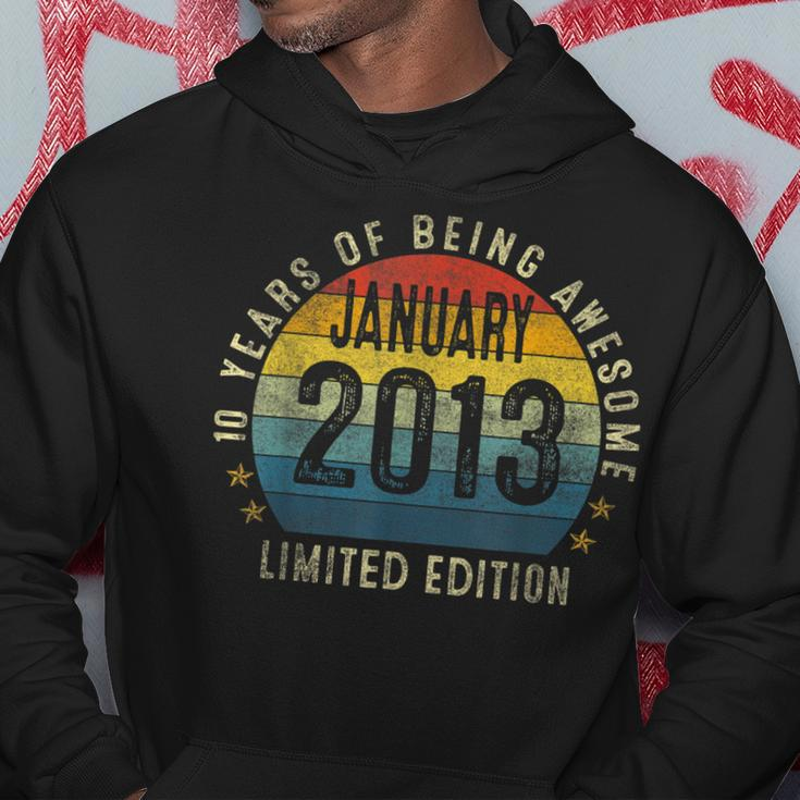 January 2013 10Th Birthday Gifts Vintage Limited Edition V2 Men Hoodie Graphic Print Hooded Sweatshirt Funny Gifts