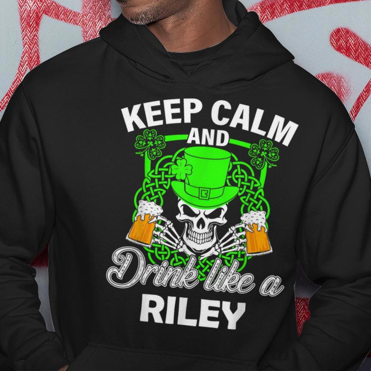 Keep Calm And Drink Like A Riley St Patricks Day Lucky Hoodie Funny Gifts