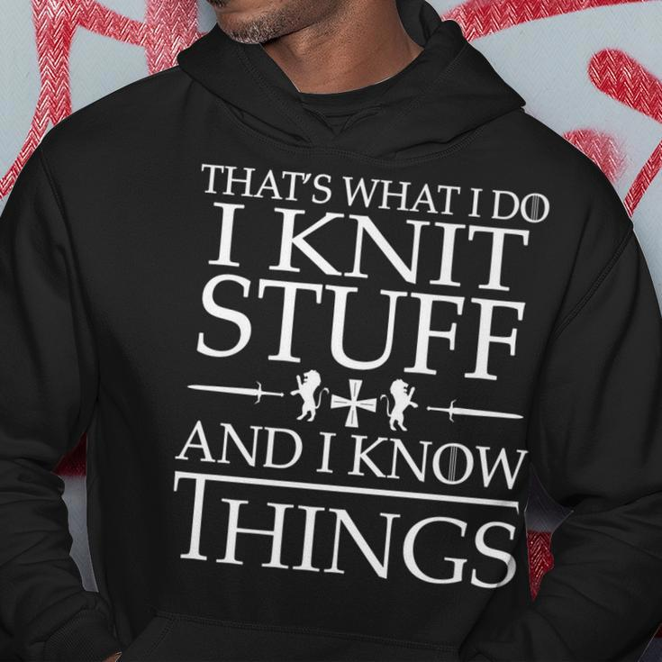 Knitting Lovers Know Things Hoodie Funny Gifts