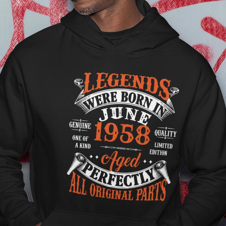 Legend 1958 Vintage 65Th Birthday Born In June 1958 Hoodie Unique Gifts