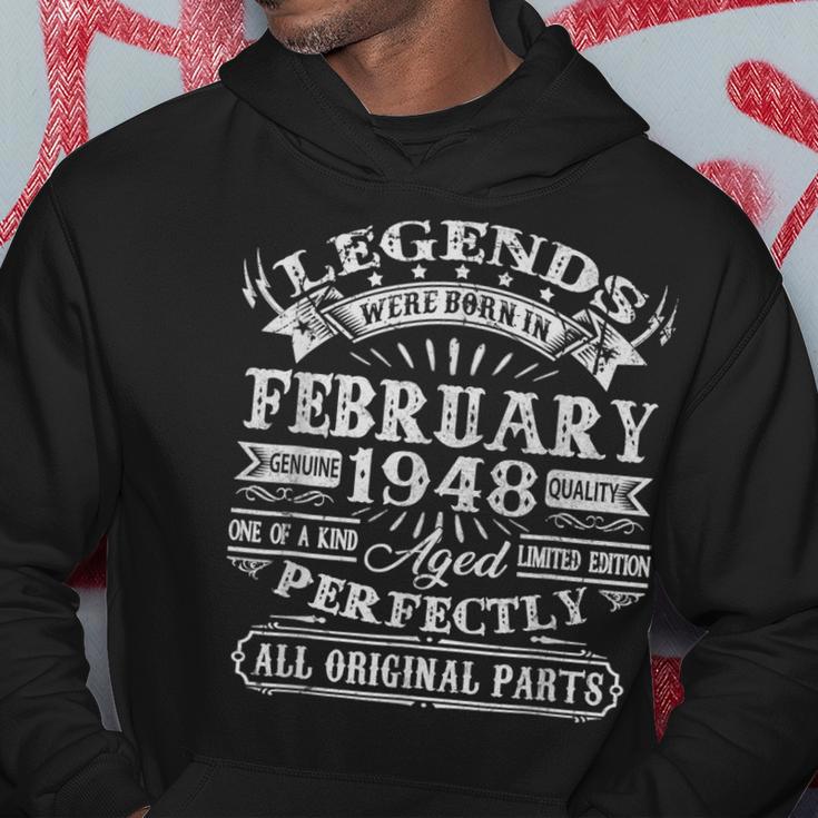 Legenden Februar 1948, 75. Geburtstag Mann Hoodie Lustige Geschenke