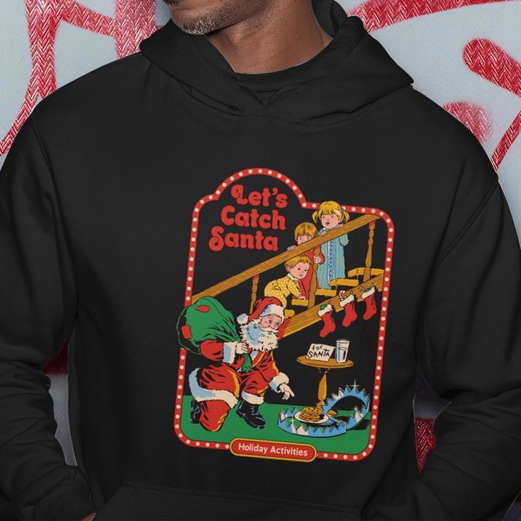 Lets Catch Santa Vintage Funny Christmas Hoodie Unique Gifts