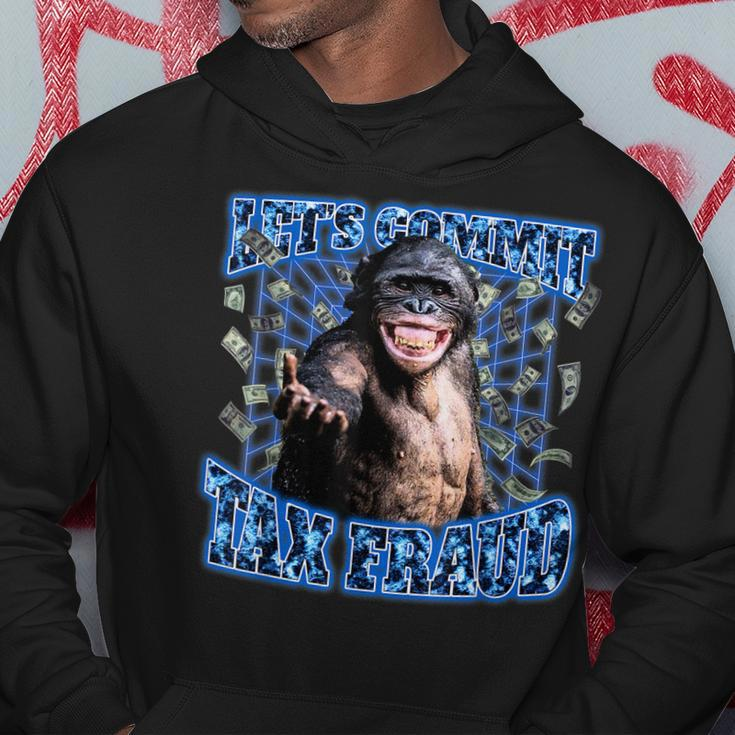 Lets Commit Tax Fraud Vintage Bootleg Rap 90S Monkey Hoodie Unique Gifts