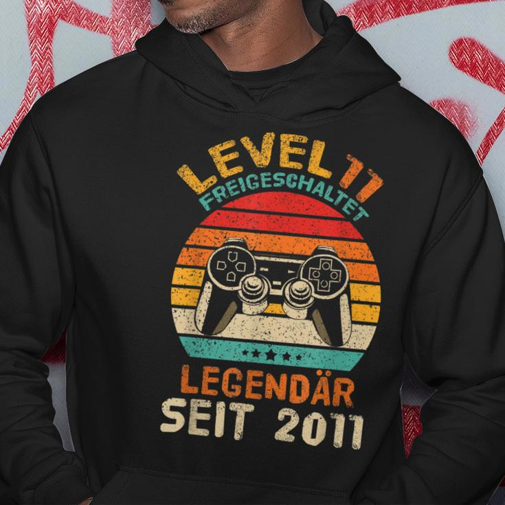 Level 11 Freigeschaltet 11 Geburtstag Gaming Gamer Hoodie Lustige Geschenke