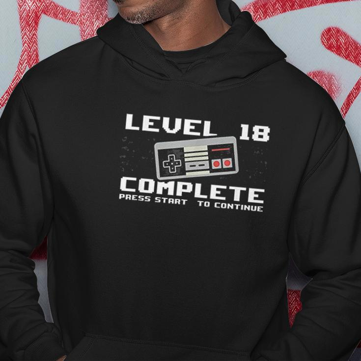 Level 18 Complete 2004 18 Years Old Gamer 18Th Birthday Men Hoodie Personalized Gifts