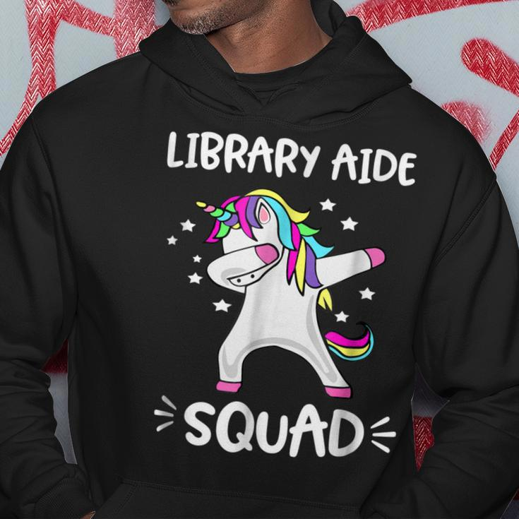Library Aide Squad Dabbing Unicorn Library AideHoodie Unique Gifts
