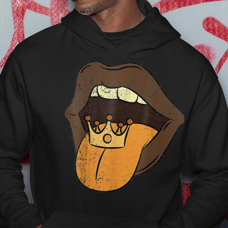 Lips With Tongue Out Black History Month Afro Frican Pride Hoodie Funny Gifts