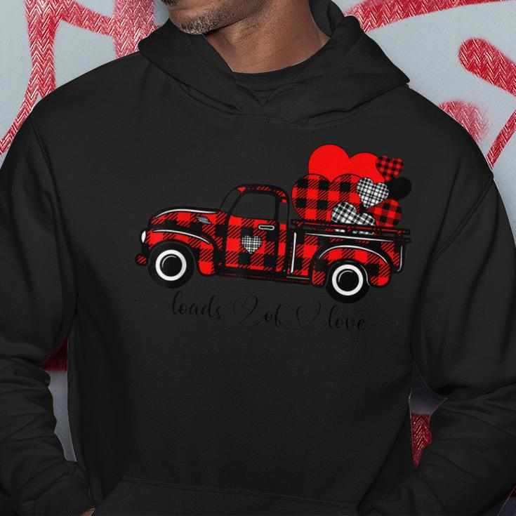Loads Of Love Truck Love Valentines Day Matching Couple Hoodie Funny Gifts