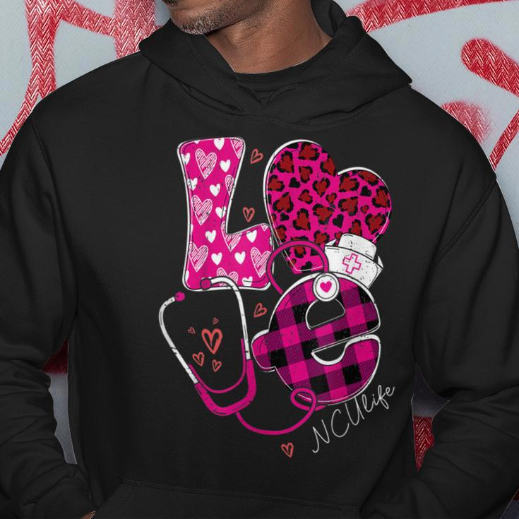 Love Ncu Life Happy Valentines Day Outfit For Nurses Hoodie Funny Gifts