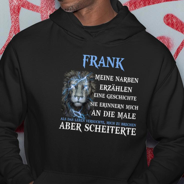 Löwenmotiv Hoodie mit Namen Frank, Inspirierendes Zitat Tee Lustige Geschenke