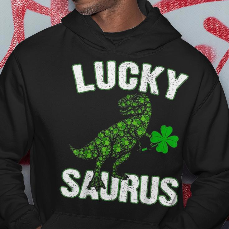 LuckyRex Saurus Clovers Shamrock St Patrick Day Gifts Hoodie Funny Gifts