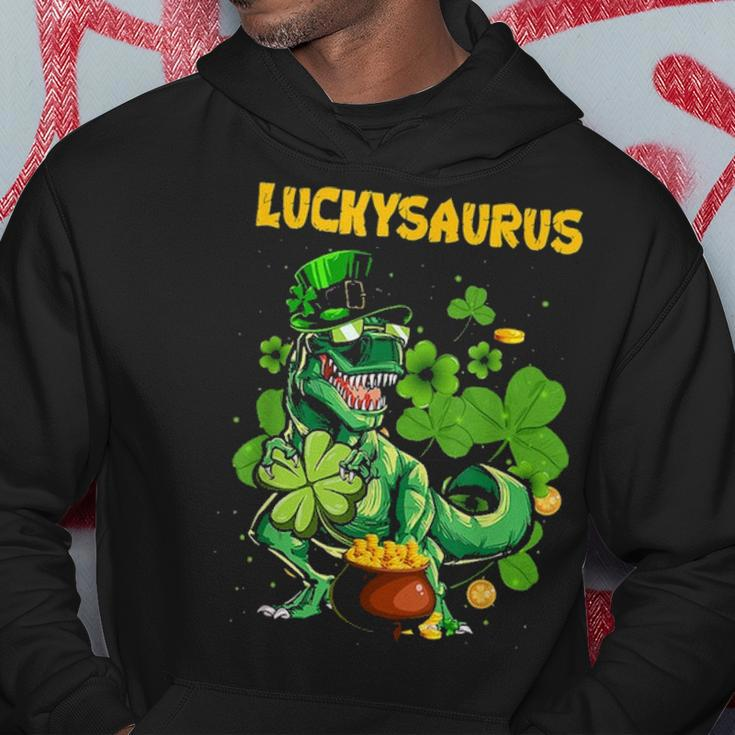 Luckysaurus Irish Leprechaun DinosaurRex St Patricks Day Hoodie Funny Gifts