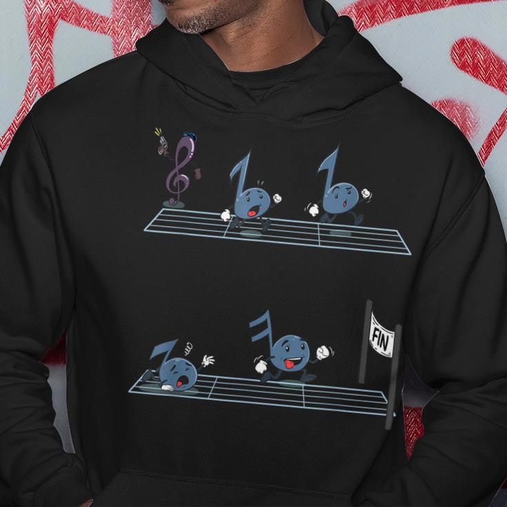 Lustiges Musik Noten Notenschlüssel Rennen Komponist Musiker Hoodie Lustige Geschenke