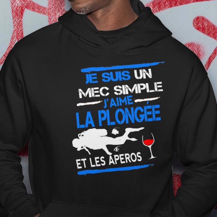 Lustiges Taucher Hoodie Je suis un mec simple für Herren Lustige Geschenke