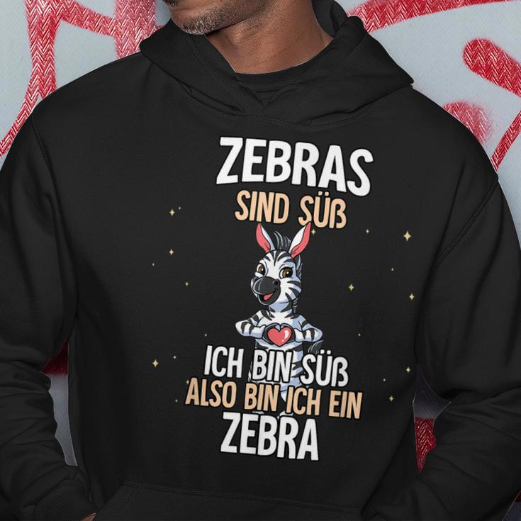 Lustiges Zebra Slogan Hoodie Zebras Sind Süß in Schwarz Lustige Geschenke