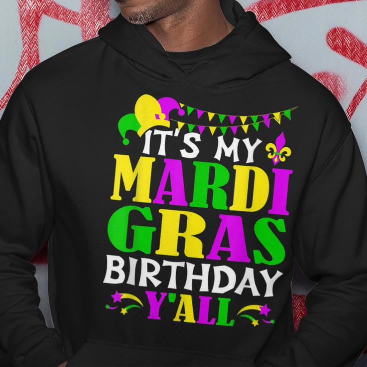 Mardi Gras Birthday Costume Its My Mardi Gras Birthday Yall Hoodie Funny Gifts